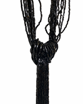 Susy Mix - Collana cravatta perline - NERO