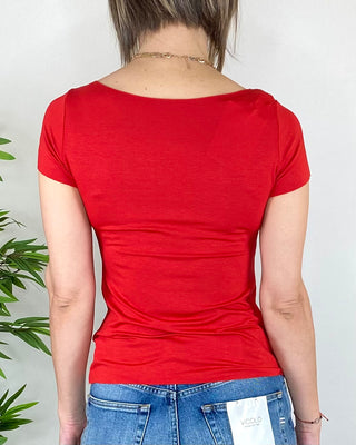 Susy Mix - Schmales Boots-T-Shirt - ROT
