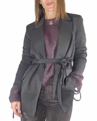 Habiti - Giacca con cintura - MORO