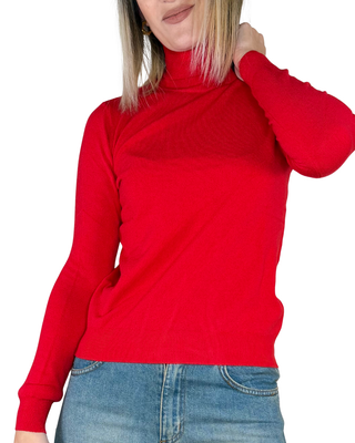 Haveone - Maglia basic collo alto - ROSSO