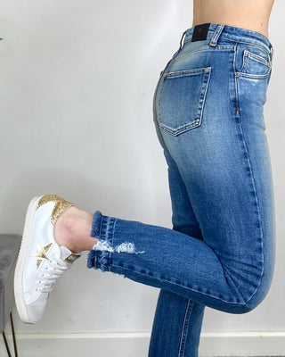 Souvenir - Jeans slim abrasioni in fondo - JEANS