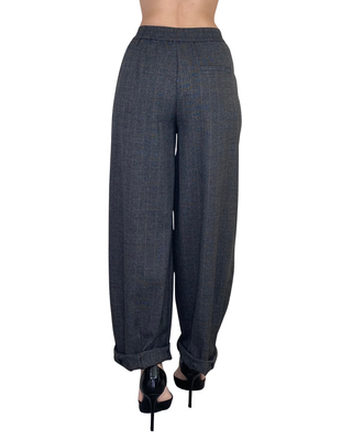 vicolo - pantalone ovetto principe di galles - antracite