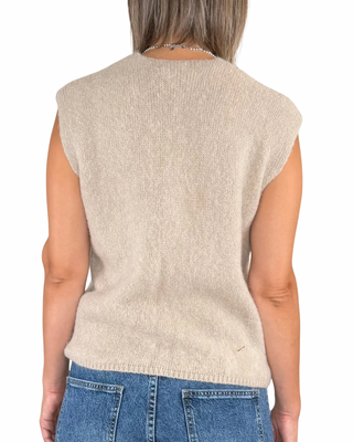 Habiti - Gilet misto baby alpaca - FANGO