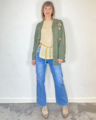CADì - Maglia rete catena - BEIGE