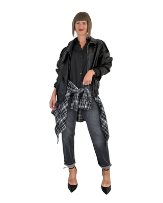 Habiti - Camicia check - NERO