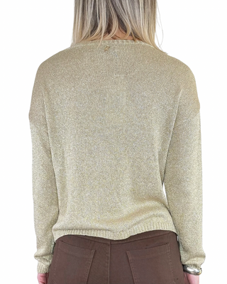 Souvenir - Maglia scatolina lurex - ORO