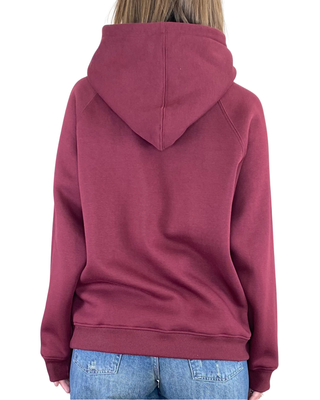 vicolo - felpa cappuccio "c'est chic" - bordeaux