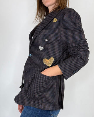 Susy Mix - Blazer vintage applicazioni - CIOCCOLATO