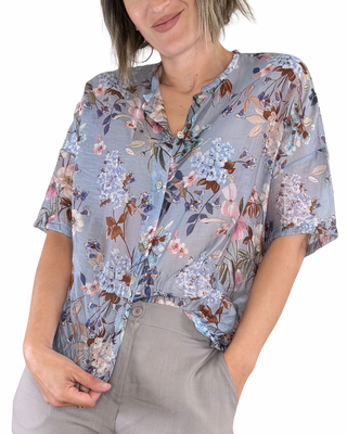 Habiti - Camicia Mara in lyocell - CELESTE