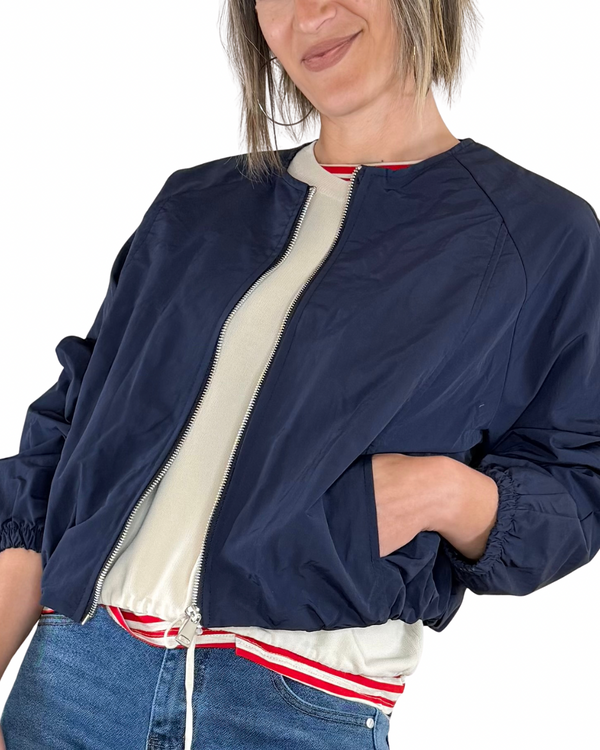 Habiti - Bomber in nylon - BLU
