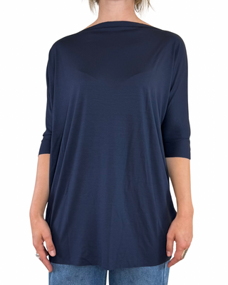 Vicolo - T-shirt over taglio vivo - BLU