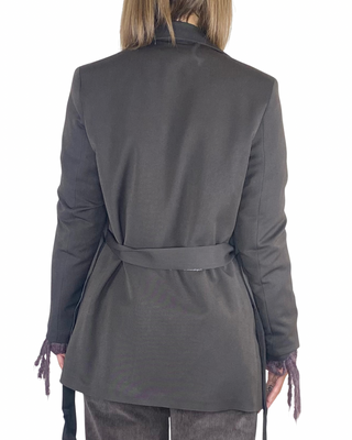 Habiti - Giacca con cintura - MORO