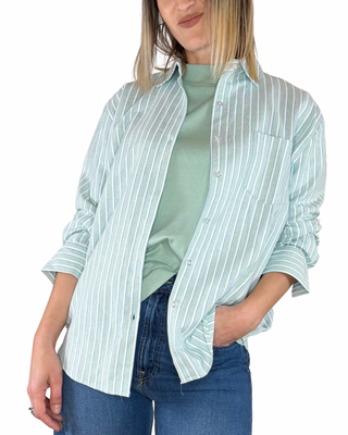 Habiti - Camicia taglio uomo Oxford - VERDE MENTA