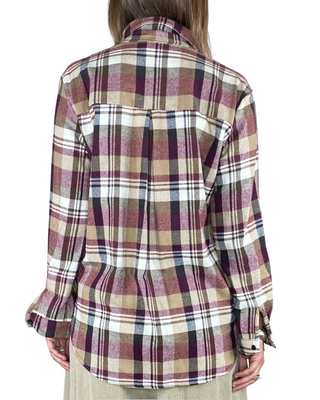 Habiti - Camicia quadri flanella - BORDEAUX