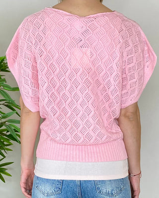Vicolo - Gilet traforato - ROSA