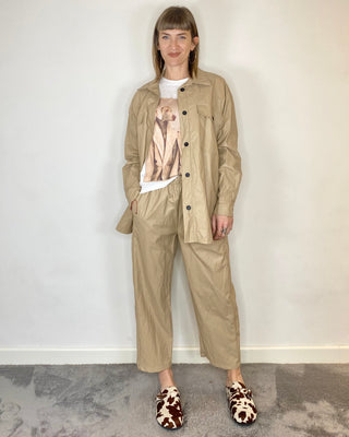 cadì – Berlin über Öko-Lederhemd – Khaki