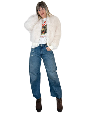 Haveone - Bomber ecopelliccia - PANNA