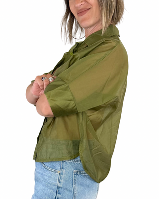 Habiti - Camicia Brenda a scatola - VERDE OLIVA