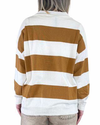 Vicolo - Cardigan riga larga - BURRO