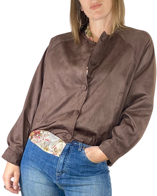 Susy Mix - Bomber effetto suede - MORO