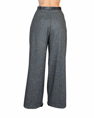 Vicolo - Pantalone ampio spinato - NERO