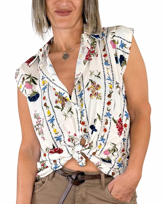 Habiti - Camicia Brigitte in fiocco di viscosa - ROSSO INDIA