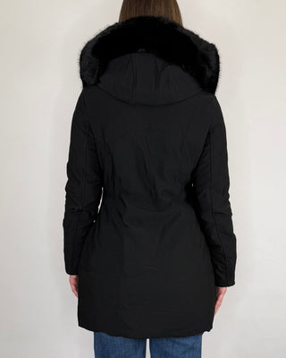 Habiti - Giaccone slim tessuto tecnico - NERO