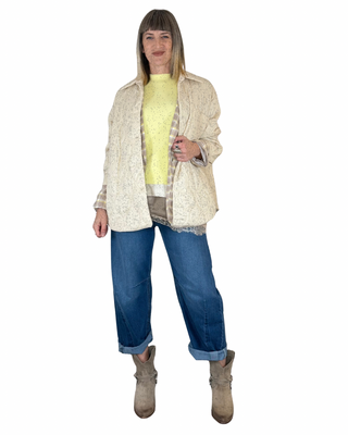 Habiti - Top con pizzo - BEIGE
