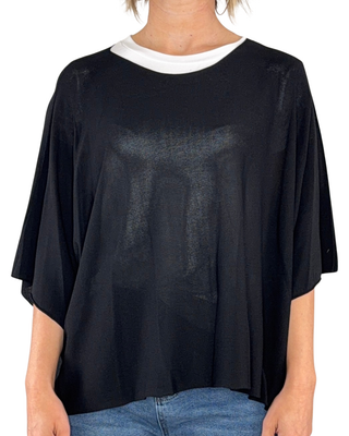 Habiti - Boxy kimono top - BLACK