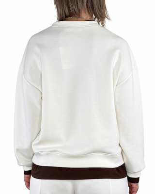 Habiti - Coordinato scuba t-shirt - PANNA
