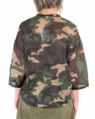 Habiti - Camicia camouflage misto seta - CAMOUFLAGE
