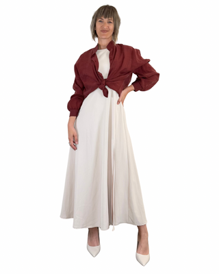 Habiti - Chemise col mao en lyocell - ROSSO INDIA