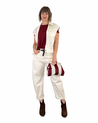Vicolo - Gilet in gabardina di cotone - BURRO