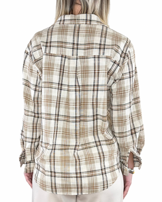 Habiti - Camicia quadri mano garza - BURRO