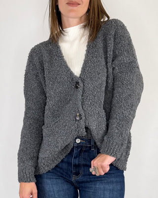 Susy Mix - Cardigan bouclè - ANTRACITE