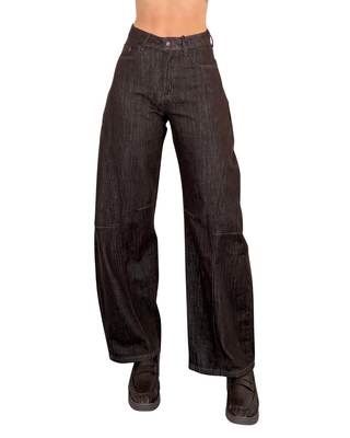 Habiti - Jeans barrel - MORO