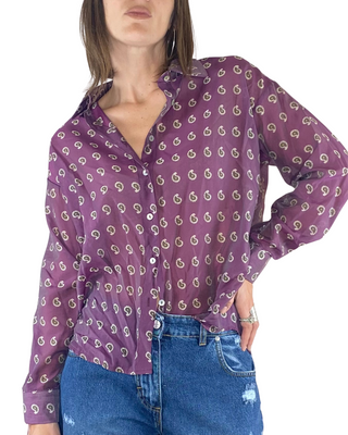 Susy Mix - Camicia fantasia in lyocell - MALVA