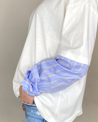 vicolo - t-shirt manica camicia - azzurro