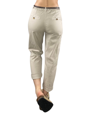 Habiti - Pantalone baggy elastico in vita - SABBIA