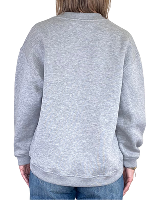 vicolo - felpa stondata "etoile de paris" - grigio