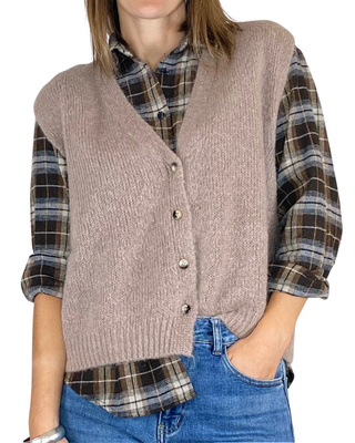 Habiti - Gilet kid mohair - FANGO