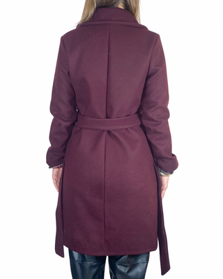 Habiti - Cappotto corto doppiopetto - VINO