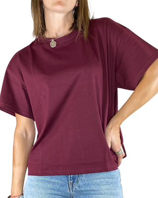 Susy Mix - T-shirt scatola - BORDEAUX