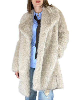 Tensione In - Ecopelliccia al ginocchio - BEIGE