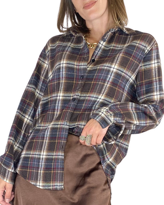 Habiti - Camicia quadri flanella - BISCOTTO
