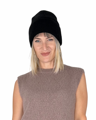 Habiti - Berretto misto viscosa - NERO