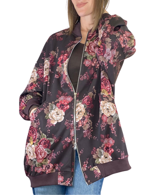 SUSY STAR - Bomber stampa fiore - MORO