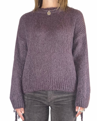 Habiti - Maglia mohair frange - MORO