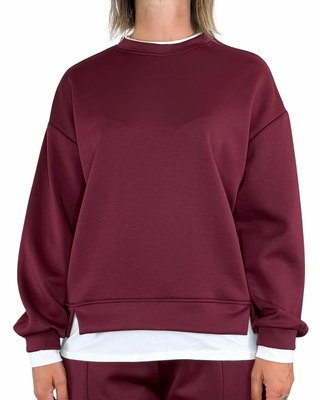 Habiti - Coordinato scuba t-shirt - BORDEAUX