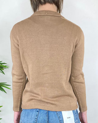 Susy Mix - Cardigan bottoni dorati - FANGO